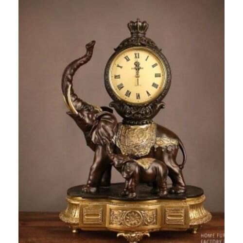 European mother and son elephant table bell wholesale resin crafts home furnishing creative gifts antique pendants crafts statue