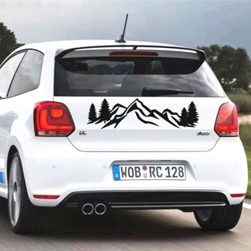 Colorful Mountain Car Stickers Decal Car Styling Motorcycle Body Cool Covers Black/Silver