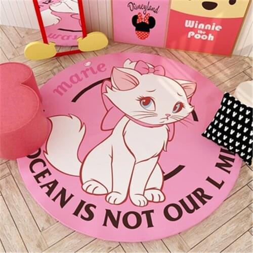 Round Play Mat Cartoon Animal Kids Playmat Crawling Blanket Resin Round Floor Carpet Rugs Mat for Kids Room Nursery Decor