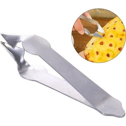 Stainless Steel Pineapple Corer Cutter Tomato Stem Fruit Leaf Stem Remover Gadget Kitchen Tool Strawberry Husk Peeler Slicer