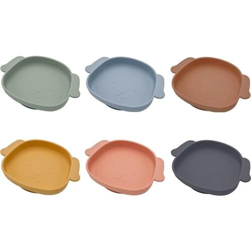 New Design Baby Silicone Plate Non-slip Suction Dishes BPA Free Tableware for Kids Food Grade Silicone
