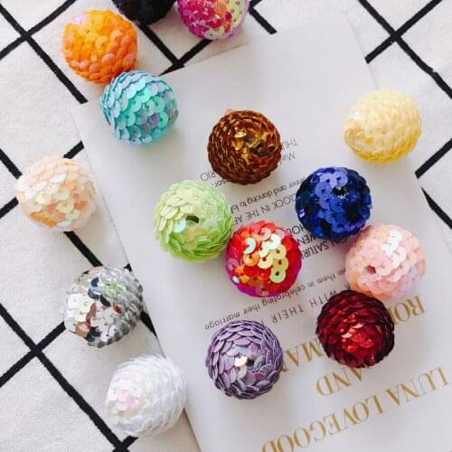 New style 50pcs/lot 22mm color sequins decoration rounds Foam Straight hole beads diy jewelry earring/garment accessory