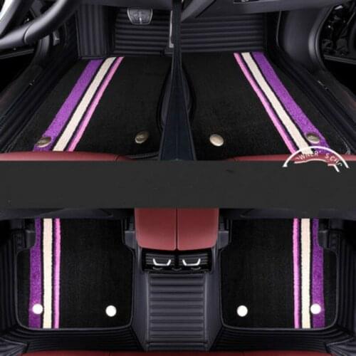 Custom Full Covered No Odor Waterproof Wire Loop Carpets Durable Car Floor Mats for Mitsubishi ASX Lancer Outlander