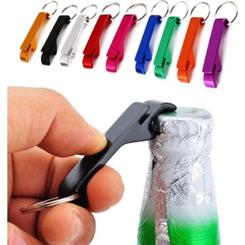 Portable 4 in 1 Beer Bottle Opener Keychain Custom Wedding Favors and Gifts Keyring Key Chain Metal Beer Bar Tool Claw Key Ring