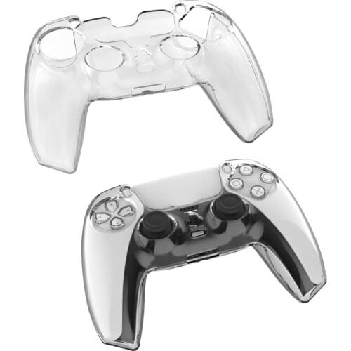 Transparent Clear Hard Case Protective Cover Shell Skin for Sony PlayStation Dualshock 5 PS5 Controller Crystal Full Protector