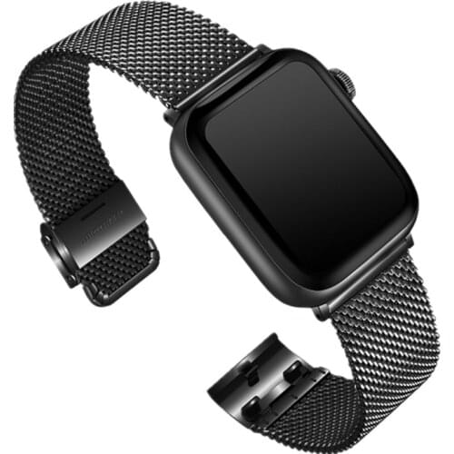 Strap For Apple Watch 6 SE Band 44mm 40mm Milanese Loop Clasp Watchbands For Applewatch 3 42mm 38mm Stainless Steel Bracelet