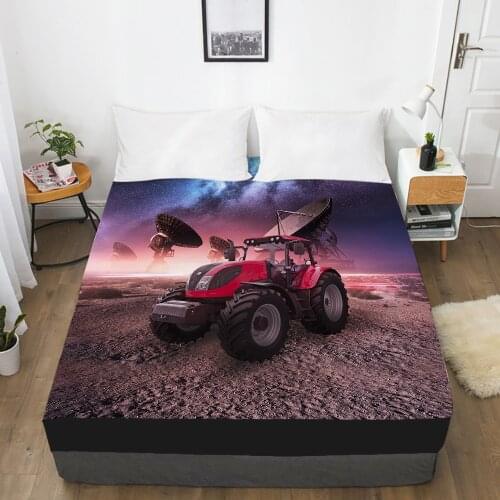 Luxury Elastic fitted sheet bed sheet With An Elastic Band Mattress Cover 150x200/160x200 Bed cover for home tractor satellite