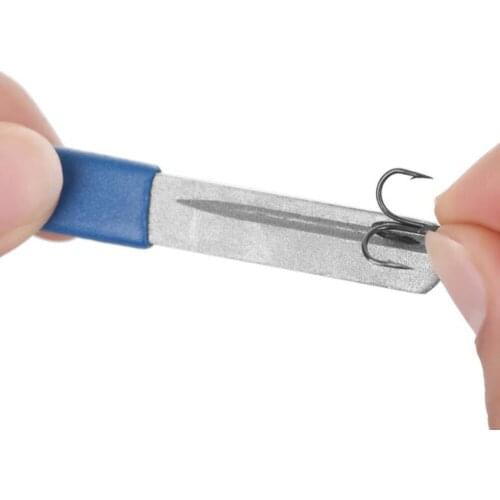 1PCS Portable Outdoor Double Groove Fishing Hook Sharpening Hone New Fishing Grinding Hook Sharpener Tool Fish Accessories SALE