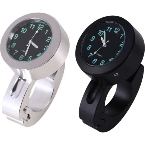 Universal Motorcycle Handlebar Watch 7/8" 1" Waterproof Bike Hand Grip Bar Glow Dial Clock Fit For Honda Yamaha Cruiser/Chopper