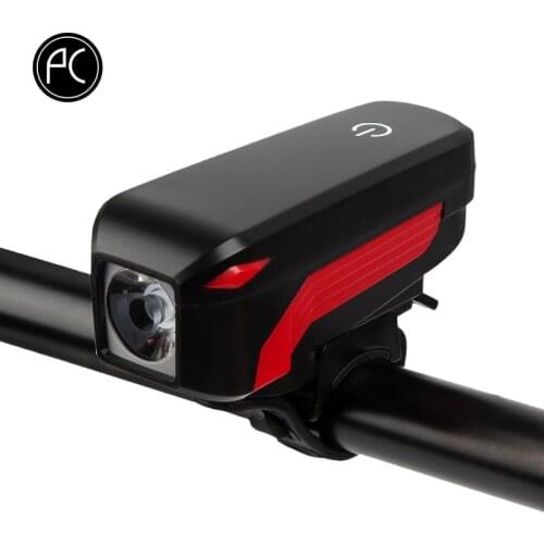PCycling Bike Horn Light Headlight USB Charging T6 LED Bright 140dB Electric Horn Multifunction Cycling Waterproof Bicycle Light