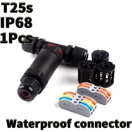 1PCS T25s 2Pin 3Pin 4Pin 5Pin Waterproof connector wire connector LED connector IP68 diy electronic Outdoor lighting connector