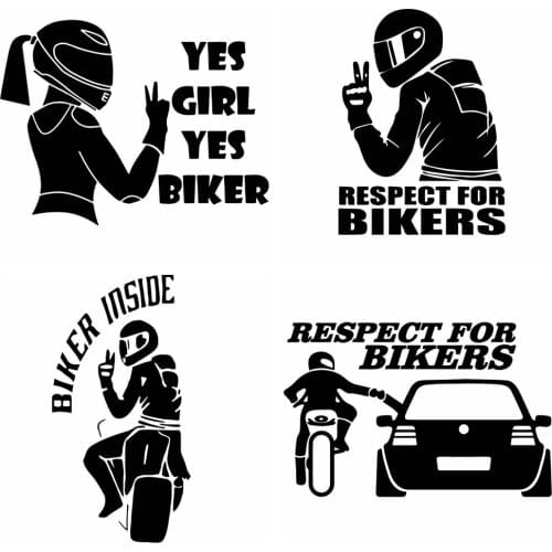 Funny Biker Inside Car Sticker for Auto Decal Window Waterproof Removable Decor Car-styling Cars Decoration Stickers PVC 12*23cm