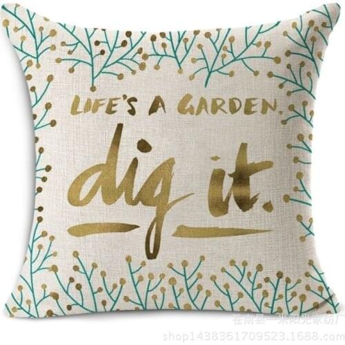 Funny Vintage Words Cotton Linen Pillow Case Throw Cushion Case Home Soft Room Gift Single Sides Printing