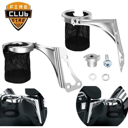 Motorcycle Rear Cup Holder Drink Bottle Carrier For Harley Road Glide Electra Glide FLHTCU Tri Glide 1997-2013