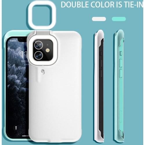 Fill cell phone case light fill light selfie beauty ring flash mobile phone case stable shell perfect for iphone 12