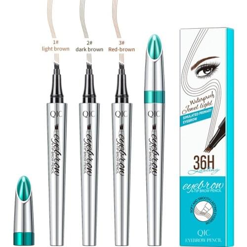 Four-claw Bifurcated Liquid Eyebrow Pencil Quick Dry Waterproof Sweat-proof Long Lasting Natural Makeup Eyebrow Enhancers TSLM1
