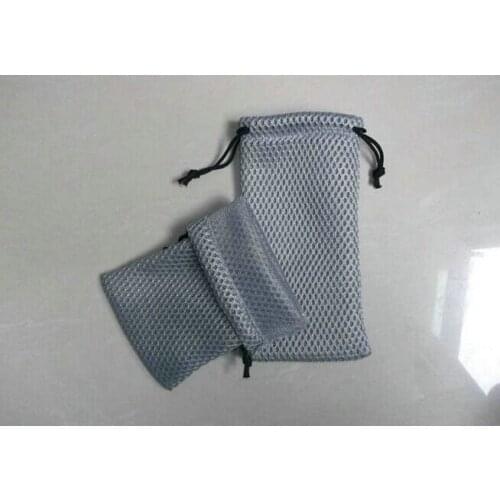 100pcs free shipping mesh drawstring bag jewelry mesh bag mesh gift bag pouche custom logo for gift earphone phone jewelry