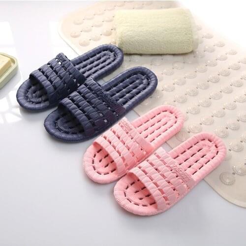 2021 Family Bathroom Slippers Home Indoor Non-slip Unisex Solid Soft Bottom Slipper Sandals Women and Men Slippers Flat Shoes