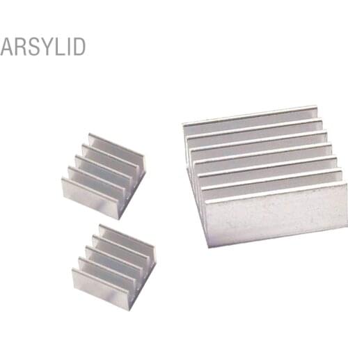 3pcs, 1set, heatsink for Raspberry Pi Model B+ 2, 14x14x6mm, 11x11x5mm, Extruded Aluminum heatsink, IC Chip VGA Memory radiator