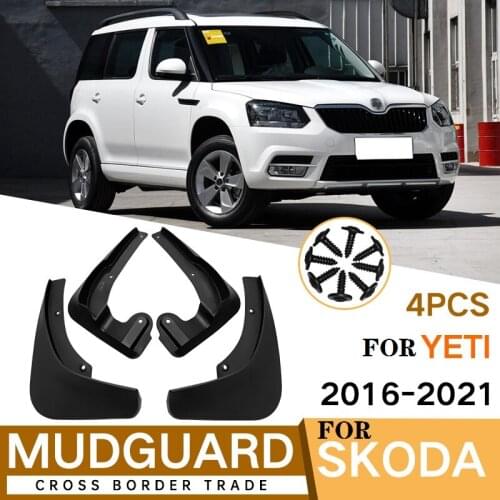 4 PCS Mudflap For SKODA Yeti 2016-2021 Front Rear Car Fender Mud Flaps Guard Splash Flap Mudguards Accessories