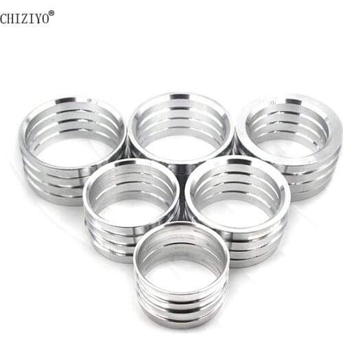4 Pcs/set Inner Diameter 57.1 60.1 64.1 Turn 73.1 Wheel Hub Modification Center Ring Aluminum Alloy Center Hole Collar