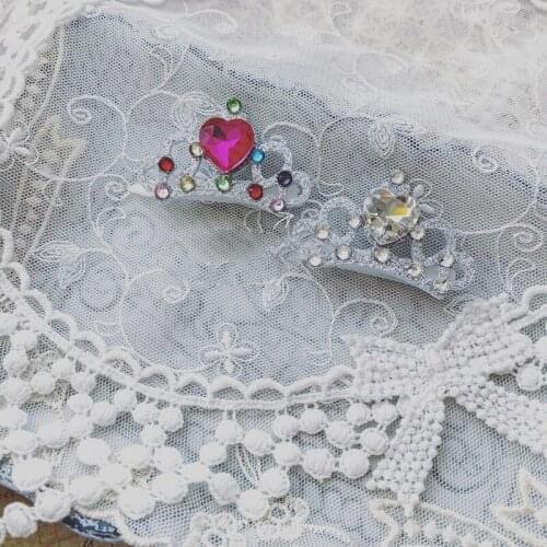 Handmade Dog Accessories Hairpin Pet Head Wear Clip Gem Tiara Grooming Maltese Poodle Small Breed Yorkie