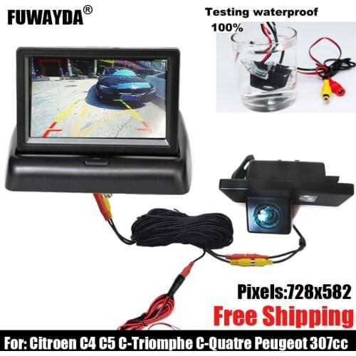 Free shipping !!! SONY CCD Chip Car Rear View Reverse CAMERA for Citroen C4/C5/C-Triomphe/C-Quatre,Peugeot 307/307CC/308CC/1007