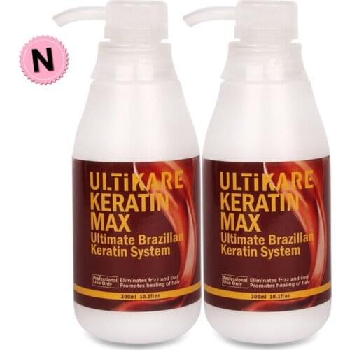 Cheaper Set 2pcs 300ML A Lot Best Effect Brazilian Keratin Treatment Straightening 5% Make Shiny & Healthier Hair Free Shipping