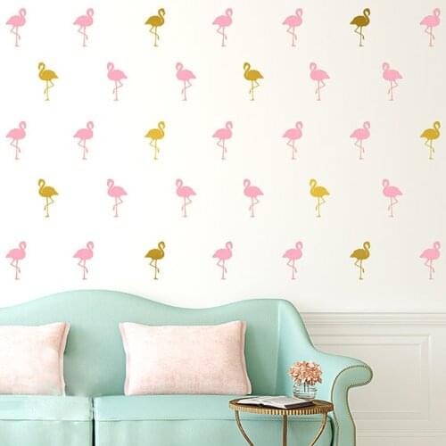 Baby Nursery Flamingo Wall Stickers For Kids Room Animal Bedroom Living Room Kids Wall Sticker Cartoon Wall Decal Art Mural