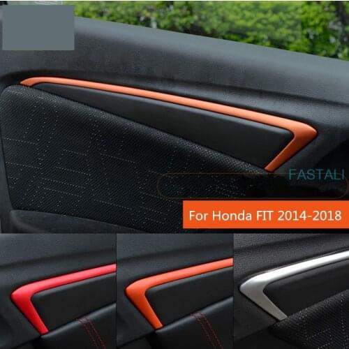For Honda FIT JAZZ 2014-19 special door trim door interiorhigh quality ABS paint decoration bright car decoration accessories