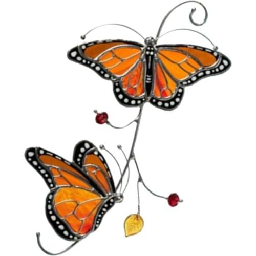 Home Decor Metal Monarch Butterfly Exquisite Window Decoration Crafts Wall Hanging Hanger Party Supplies Decoration 45a
