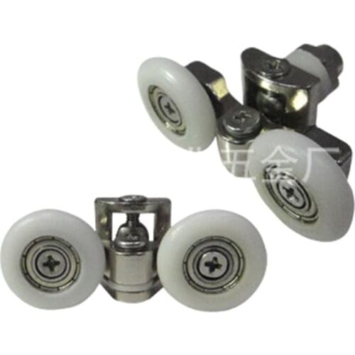 Bathroom Double Wheel roller for Shower Door Top Bottom Roller Runner Wheel DIY parts