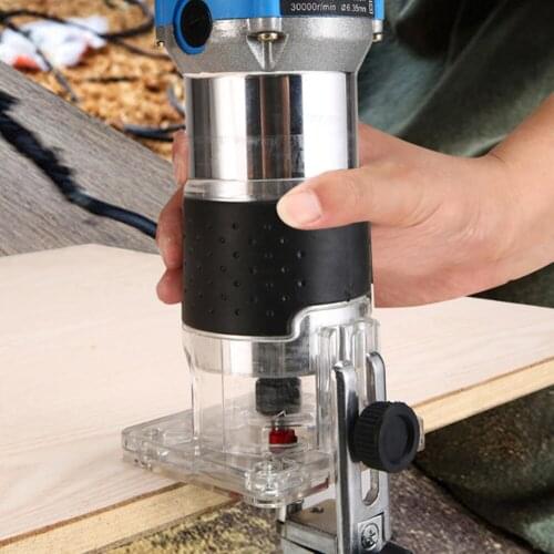 Electric Trimmer 220V 800W Wood Hand Router 30000RPM Milling Engraving Slotting Trimming Machine Hand Carving Tool Woodworking
