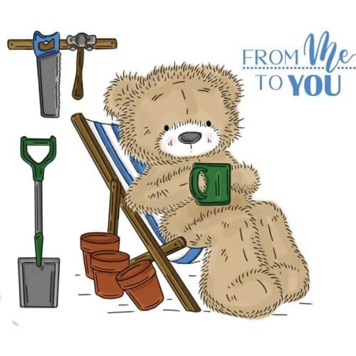 Frome me to you Bear 3x4 inch Clear Stamps For DIY Scrapbooking HandCraft Paper Cards Transparent Stempels Silicone Seal New