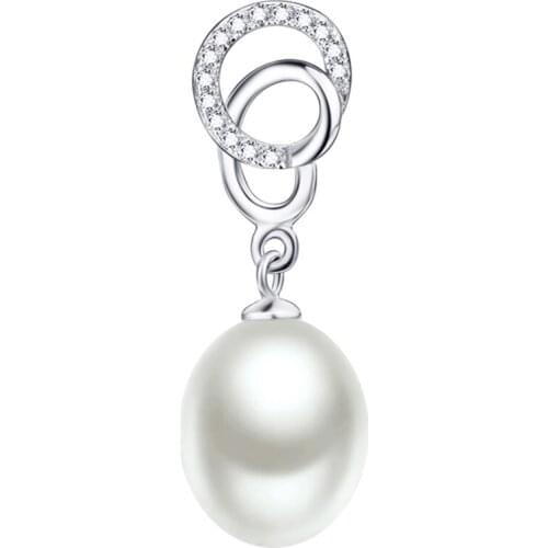 GND0981 925 Sterling Silver Fashion Jewelry Sweet Pearls Crystal Necklaces Pendants , Classic Jewelry Gift For Women