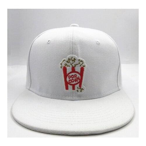 Popcorn Embroidery Cotton Baseball Cap Hip-hop Cap Adjustable Snapback Hats for Men and Women 109