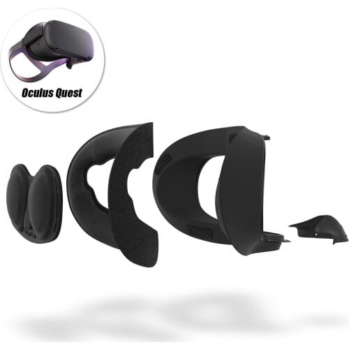 PU leather face protection cotton cover pad sweatproof Innovative design Easy to install Suitable for Oculus Ques eye mask