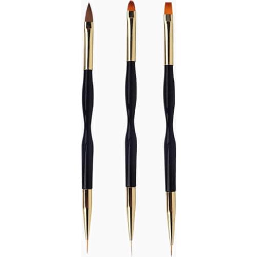 1PC Double Head Nail Art UV Gel Polish Design Dot Painting Detailing Pen Brushes