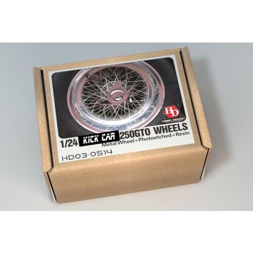 Hobby Design 1/24 Frrari 250GTO Wheels For Fujimi Model Car Modifications Hand Made Model(PE+Resin+Metal Wheels) HD03-0514