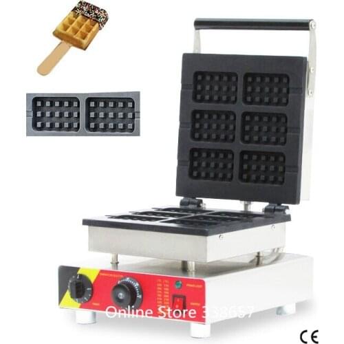 Commercial use best waffle maker machine 6 square slice 220v/110v
