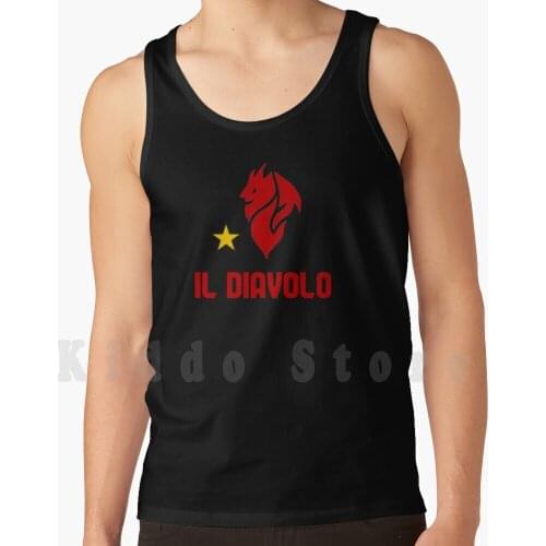 Il Diavolo Tank Tops Vest Sleeveless Diavolo Il Diavolo The Devil Red Devil Calcio Soccer Football Italia Italian