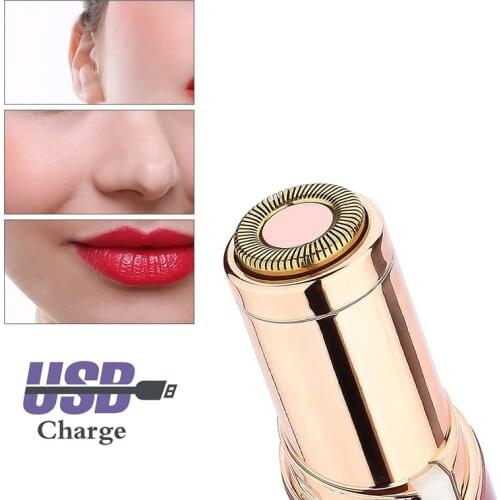 Mini Lipstick Shaver Razor Electric Epilator Women Painless Depilator Portable Shaving Machine USB Rechargable