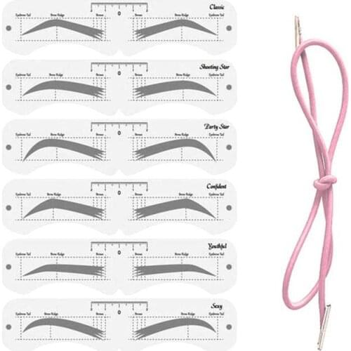 Makeup Eyebrow Mold Set PEVA Soft Eyebrow Shaper with Elastic Band Reusable DIY Makeup Tool for Beginner