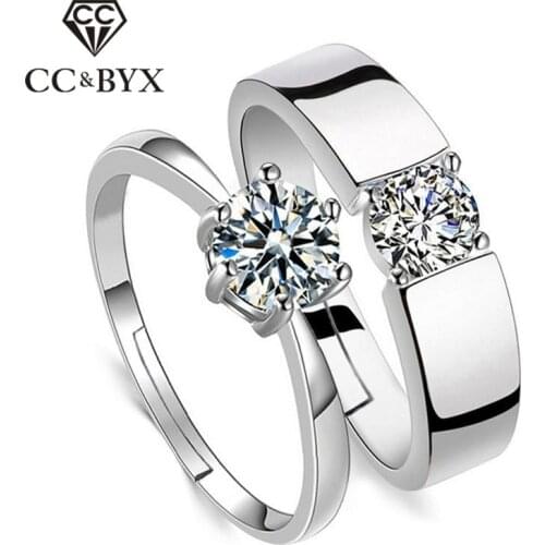 Couple Rings For Lovers Cincin Wanita Wedding Engagement Loves Promise Ring Set Bague Bijoux Accessories Fashion Jewelry CCD001