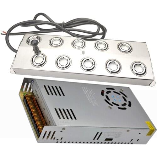 New 10Head Atomizer Ultrasonic Air Humidifier 5KG/H Ultrasonic Nebulizer Mist Maker Fogger Diffuser Air Purifier+power adapter