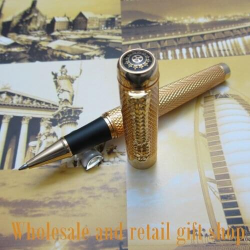 Wholesale Promotion JINHAO H800 Noblest Silver Carver Dragon Pen Metal Gift Roller ball Pen With pen bag