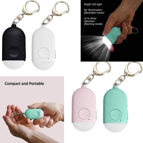 Rechargeable Self Defense Keychain Alarm-130 dB Loud Emergency Personal Siren Ring with LED Light – SOS Safety Alert Device