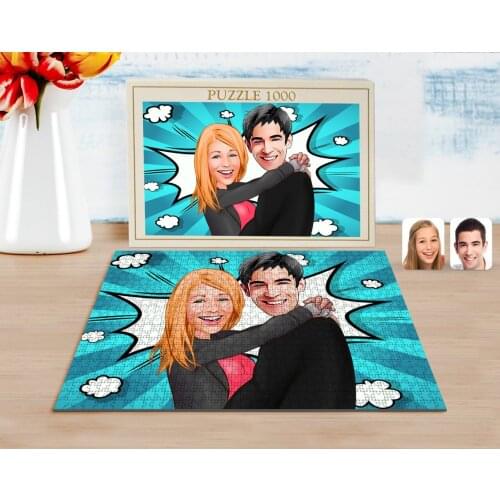 Personalized Valentine Caricature of 1000 Piece Professional Puzzle-88