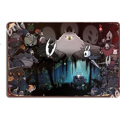 Hollow Knight - Indie Game Metal Signs Plaques Club Bar Club create Tin sign Posters