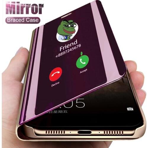 Luxury Smart Mirror Phone Case For Samsung Galaxy S21 S20 FE S8 S9 S10 Plus 5G S10E Note 8 9 10 Pro 20 Ultra S7 Edge Back Cover